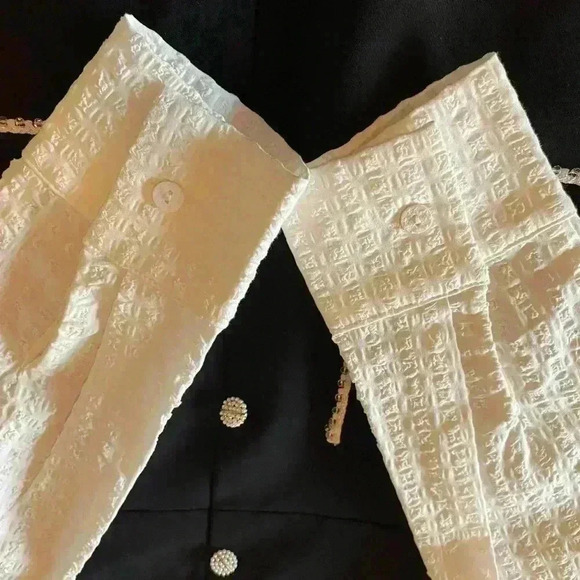 Laria Collection Women Dress Black-and-white Color Pockets Zip-Up Back Size 8 - Picture 7 of 15